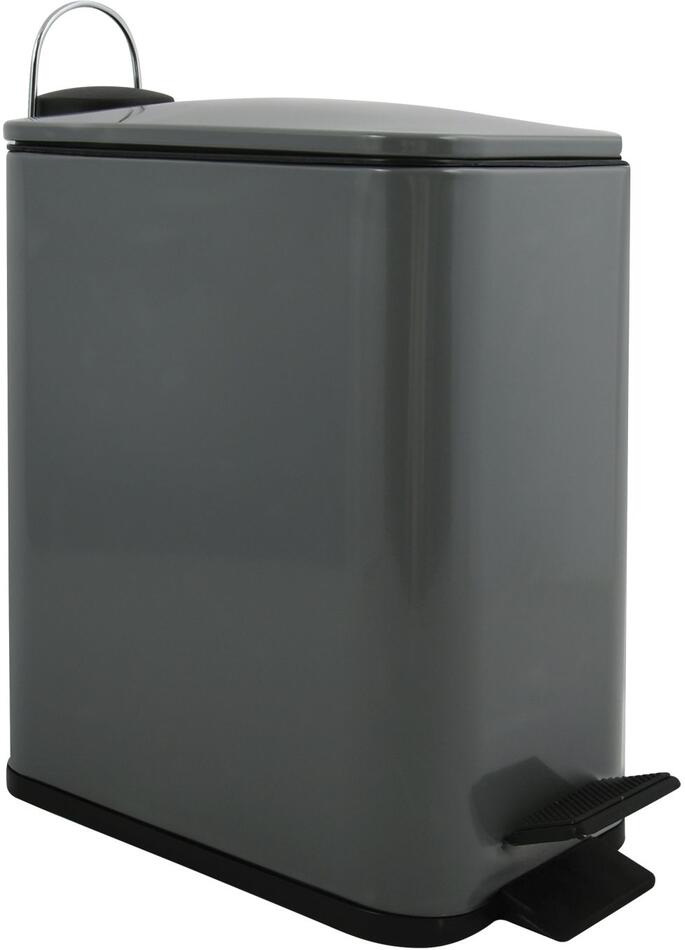 Spirella pedálový odpadkový koš ERIK, matná šedá, ocel, 5 L