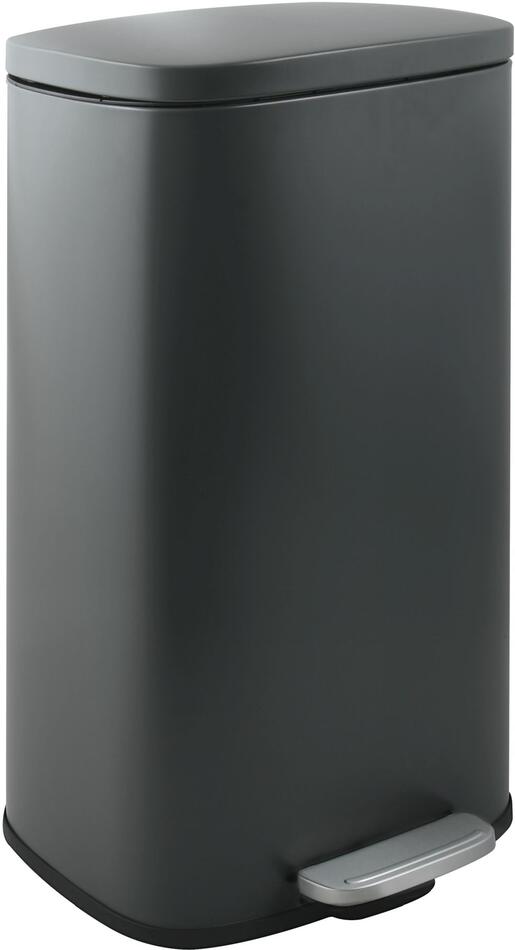 Spirella pedálový odpadkový koš AKIRA, matná šedá, ocel, soft-close, 50 L