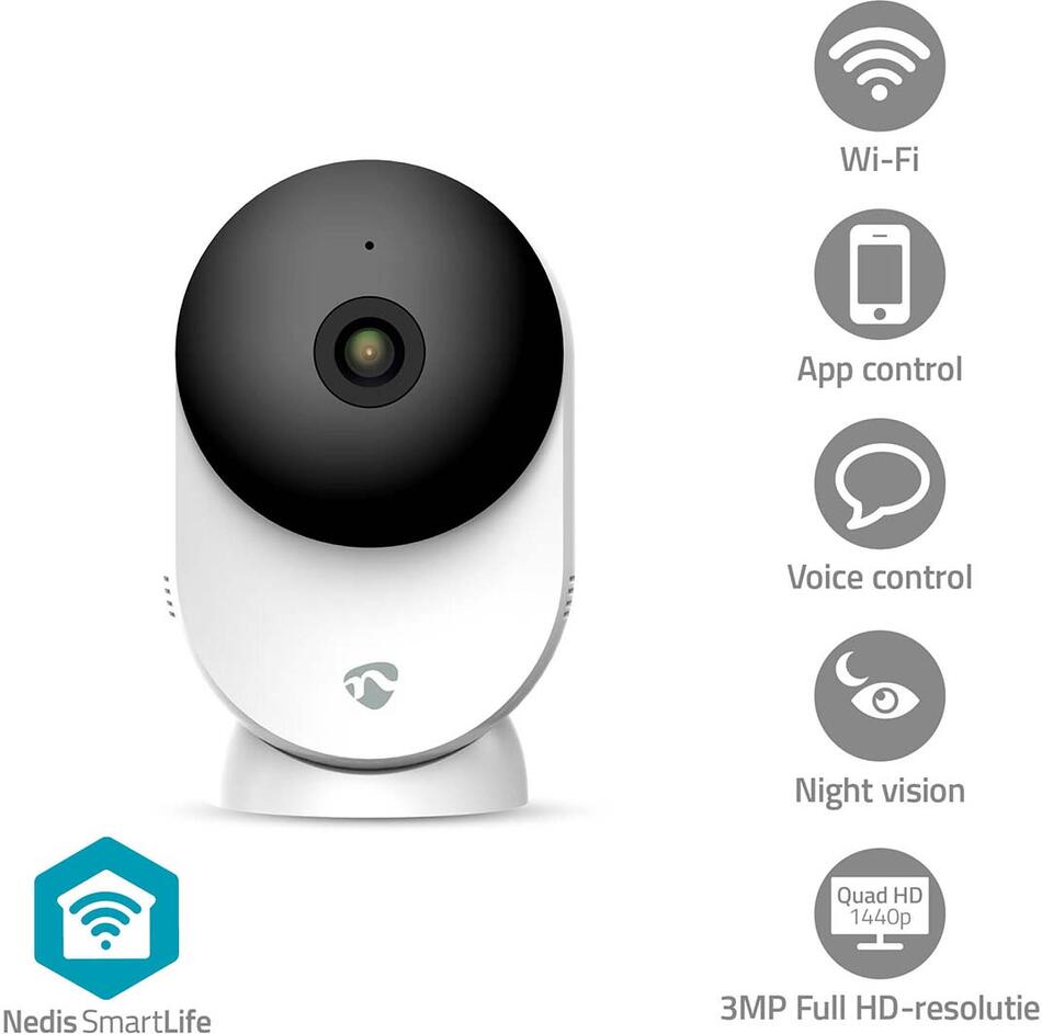 SmartLife Vnitřní Kamera NEDIS WIFICI12CWT