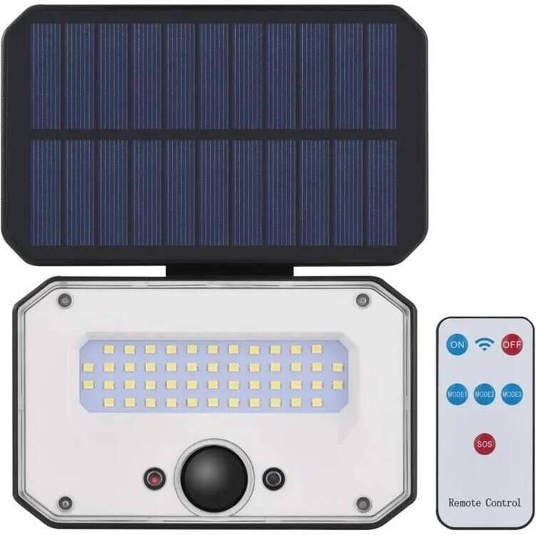 Emos solární LED reflektor SPILO s pohybovým čidlem, černý, teplá bílá (ZG131S)