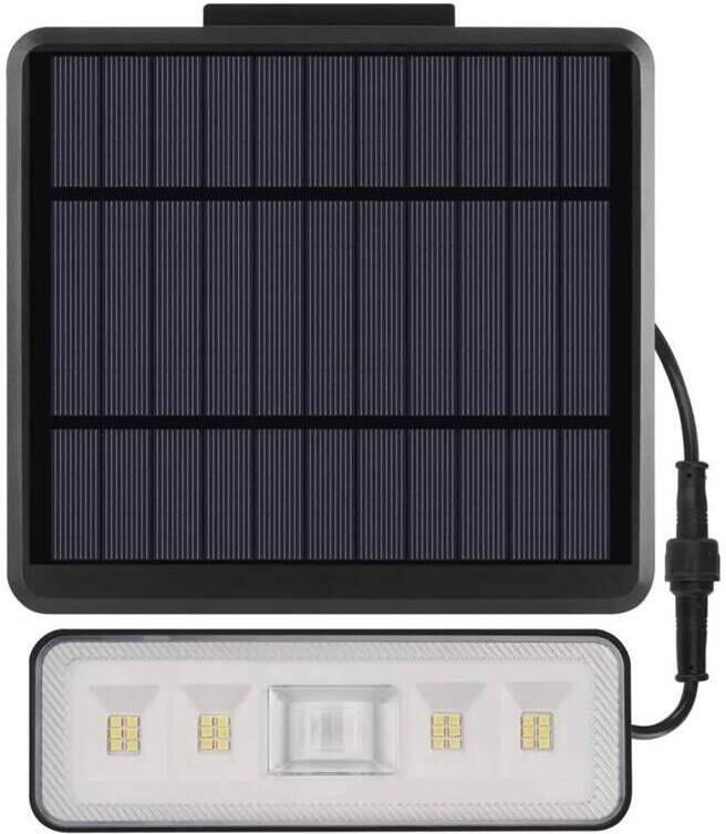 Emos solární LED reflektor SUNNO s pohybovým čidlem, černý, neutrální bílá (ZG112S)
