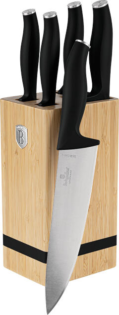 BERLINGERHAUS Sada nožů se stojanem BAMBOO 6 ks Matte Black Collection BH-2971