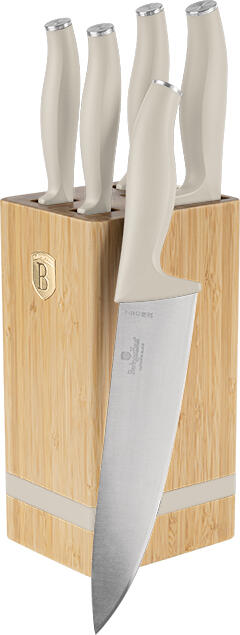BERLINGERHAUS Sada nožů se stojanem BAMBOO 6 ks Sahara Collection BH-2973
