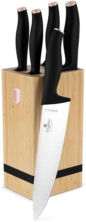 BERLINGERHAUS Sada nožů se stojanem BAMBOO 6 ks Black Rose Collection BH-2970