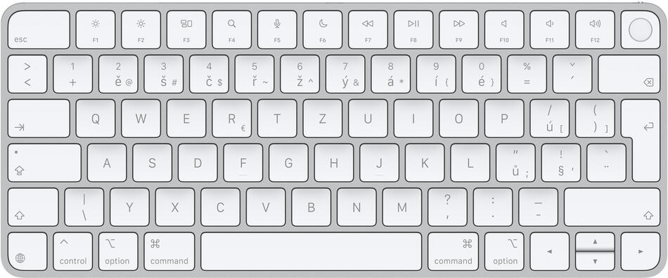 Apple Magic Keyboard Touch ID/Bezdrátová Bluetooth/SK layout/Bílá (MXCK3SL/A)