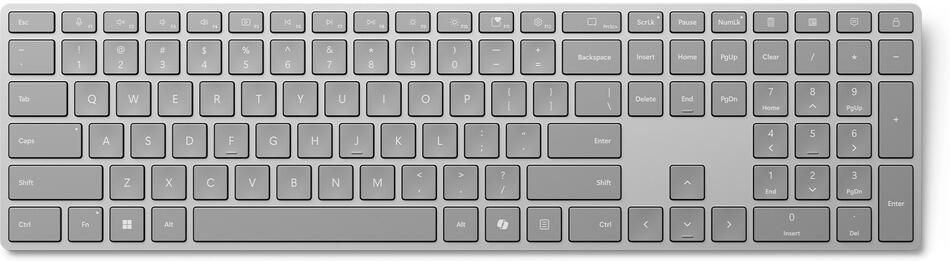 Microsoft Surface Keyboard (2. edice)/Bezdrátová Bluetooth/US layout/Šedá (EP2-04196)