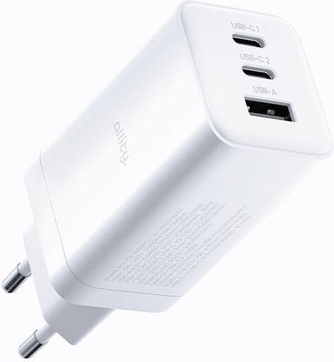 Nabíječka do sítě Allity ATC-01-65WACC 65W, 1xUSB, 2xUSB-C bílá
