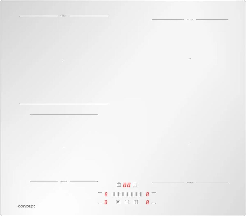 Indukční deska s flexi zónou (Bridge) WHITE Concept IDV5160wh