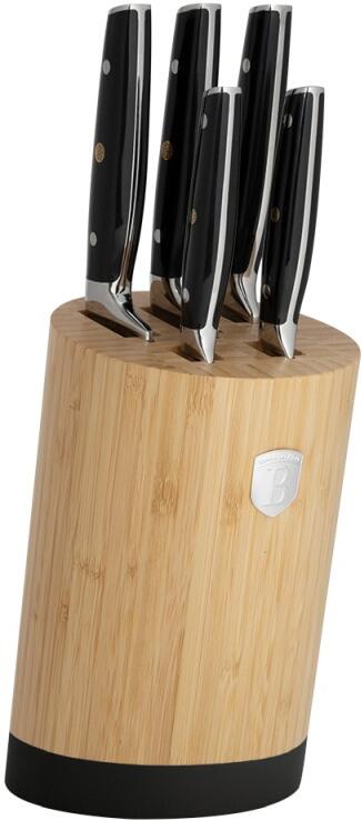 BERLINGERHAUS Sada nožů se stojanem BAMBOO 6 ks Matte Black Collection BH-3136