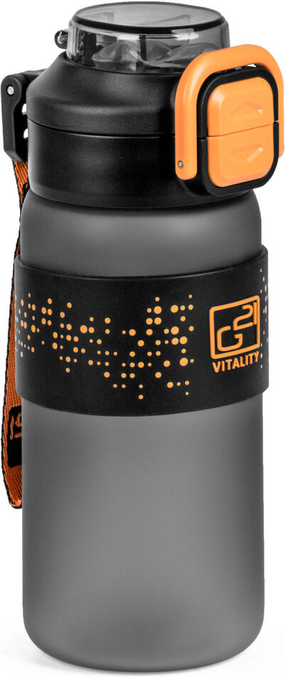 Láhev G21 na pití 600 ml 2v1, šedá zmrzlá