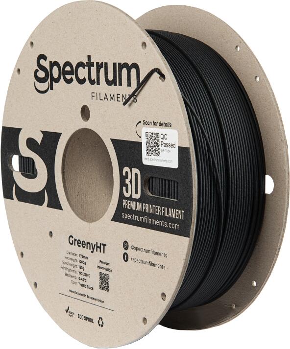 Filament Spectrum GreenyHT 1.75mm Traffic Black 1kg