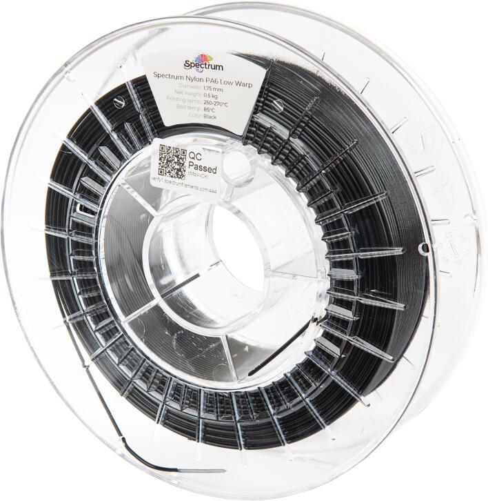 Filament Spectrum Nylon PA6 Low Warp 1.75mm BLACK 0.5kg