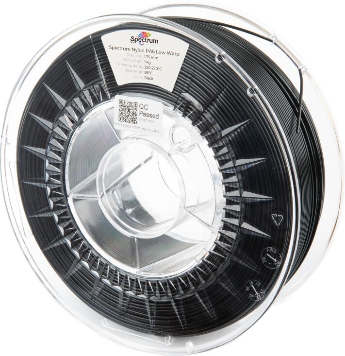 Filament Spectrum Nylon PA6 Low Warp 1.75mm BLACK 1kg