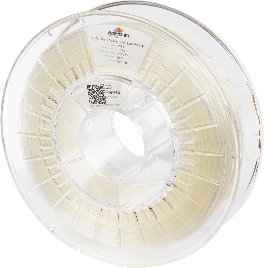 Filament Spectrum Nylon PA6 Low Warp 1.75mm NATURAL 0.5kg
