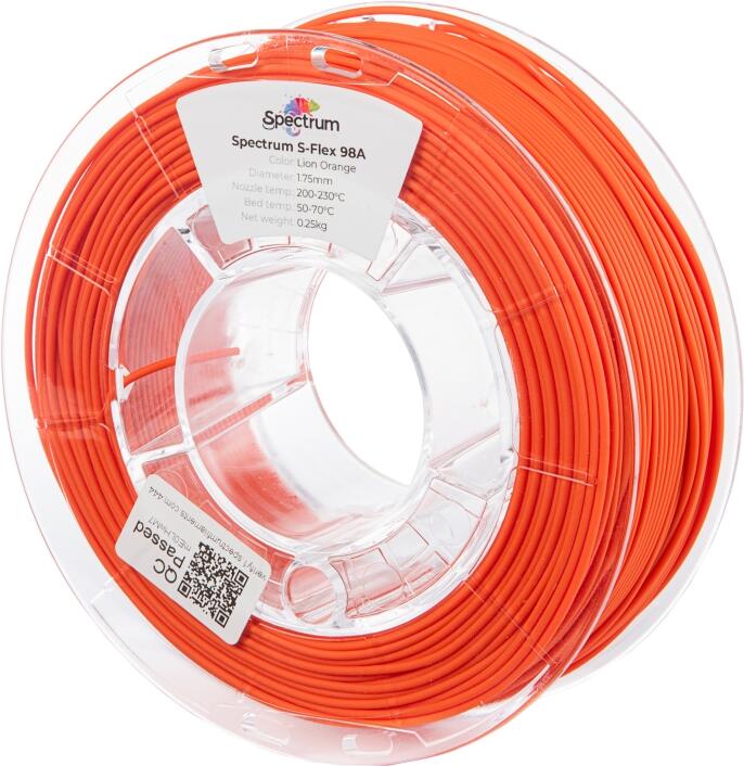 Filament Spectrum S-Flex 98A 1.75mm LION ORANGE 0.25kg