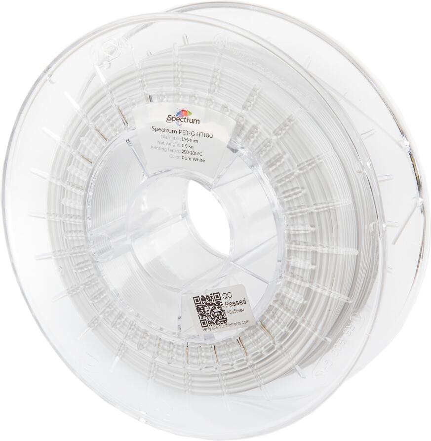 Filament Spectrum PET-G HT100 1.75mm PURE WHITE 0.5kg
