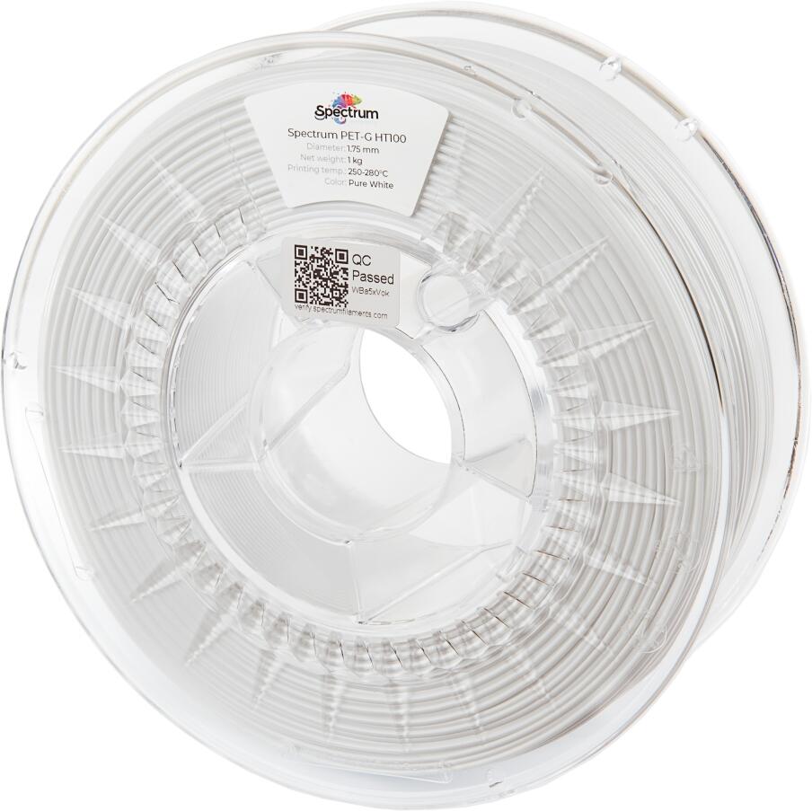 Filament Spectrum PET-G HT100 1.75mm PURE WHITE 1kg