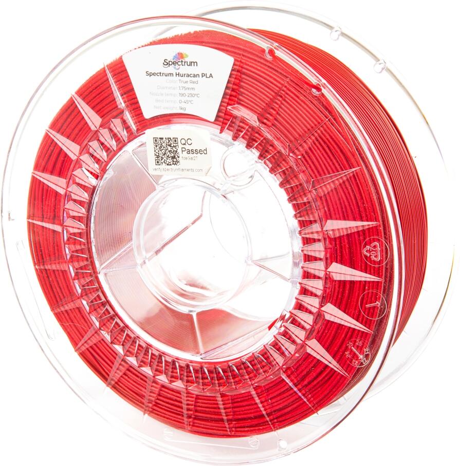 Filament Spectrum Huracan PLA 1.75mm TRUE RED 1kg