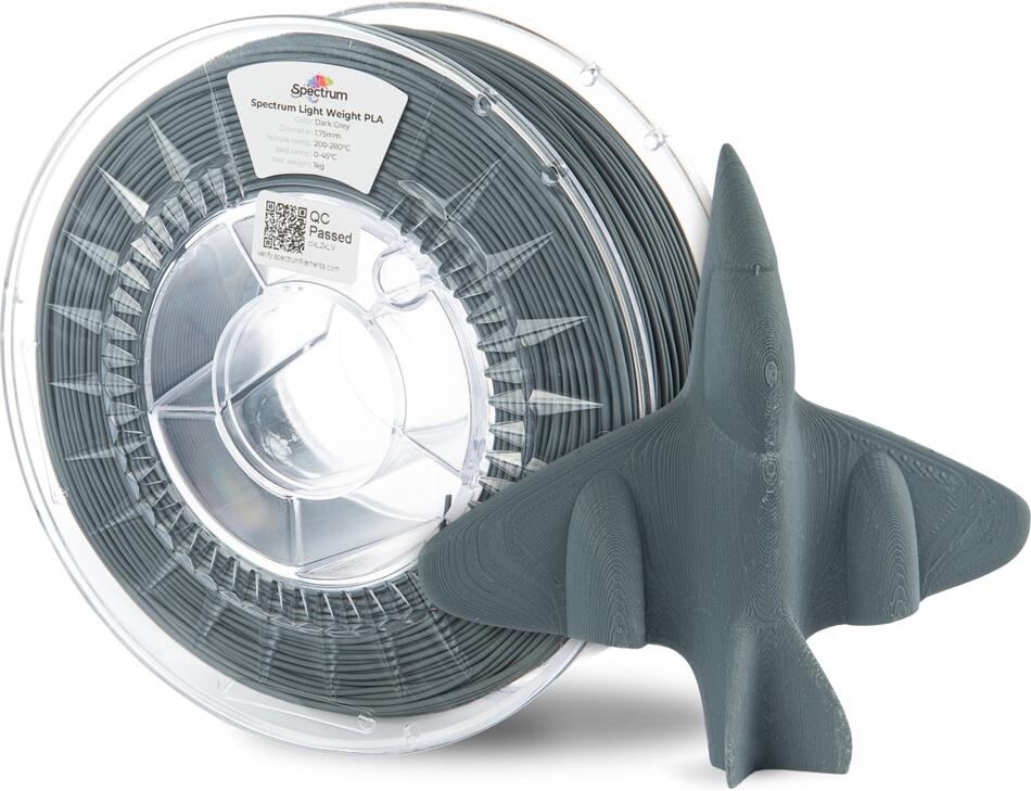 Filament Spectrum Light Weight PLA 1.75mm DARK GREY 1kg