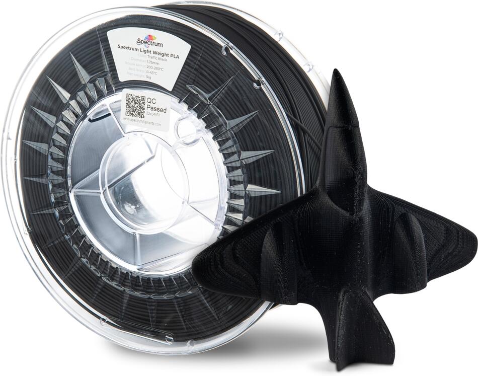 Filament Spectrum Light Weight PLA 1.75mm TRAFFIC BLACK 1kg