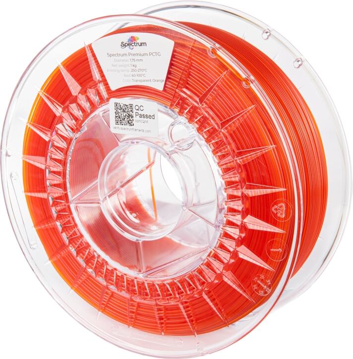 Filament Spectrum PCTG Premium 1.75mm TRANSPARENT ORANGE 1kg