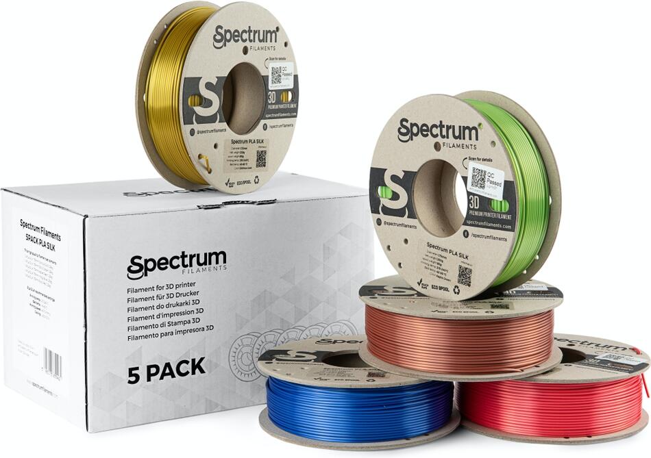 Filament Spectrum 5PACK PLA SILK 1.75mm (5x 0.25kg)