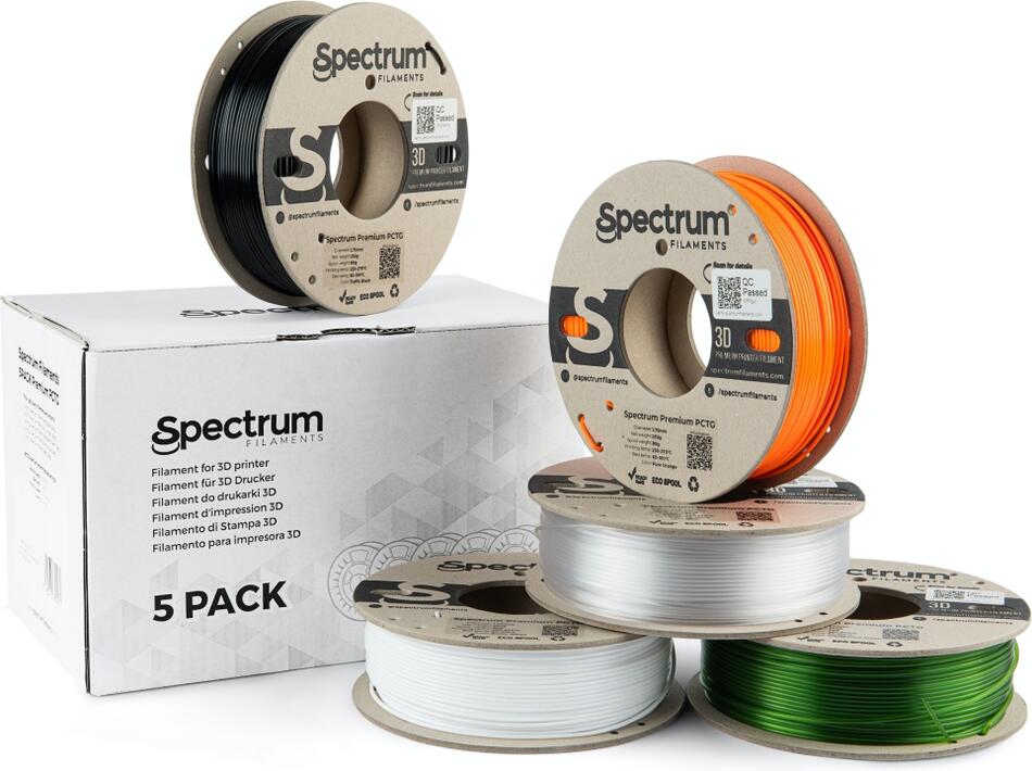 Filament Spectrum 5PACK PCTG Premium 1.75mm (5x 0.25kg)