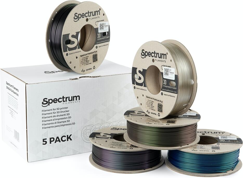 Filament Spectrum 5PACK Premium PLA Essentials 1.75mm (5x 0.25kg)