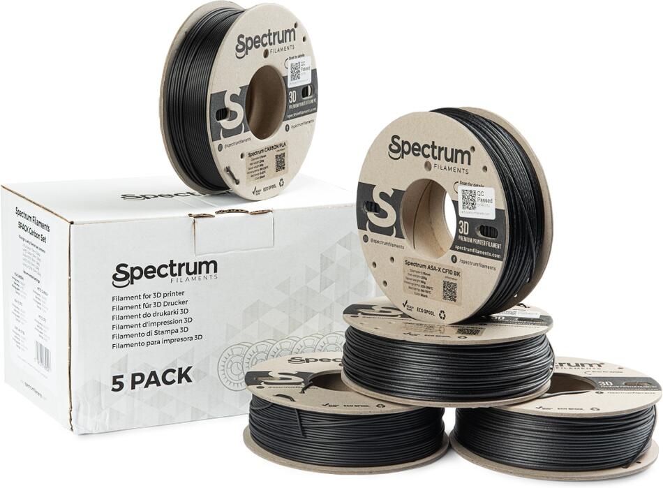 Filament Spectrum 5PACK Carbon Set 1.75mm (5x 0.25kg)
