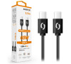 Datový kabel ALIGATOR POWER 65W, USB-C/USB-C 3A, 2,5m černý