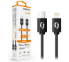 Datový kabel ALIGATOR POWER 30W, USB-C/Lightning 3A, 2,5m černý