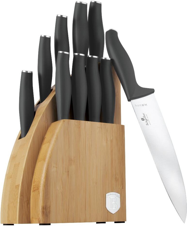 BERLINGERHAUS Sada nožů se stojanem BAMBOO 10 ks Antracit Collection BH-2758