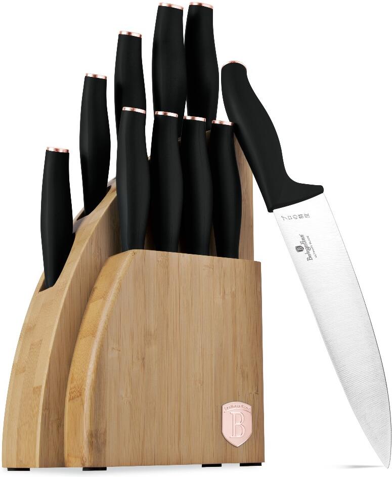BERLINGERHAUS Sada nožů se stojanem BAMBOO 10 ks Black Rose Collection BH-2760