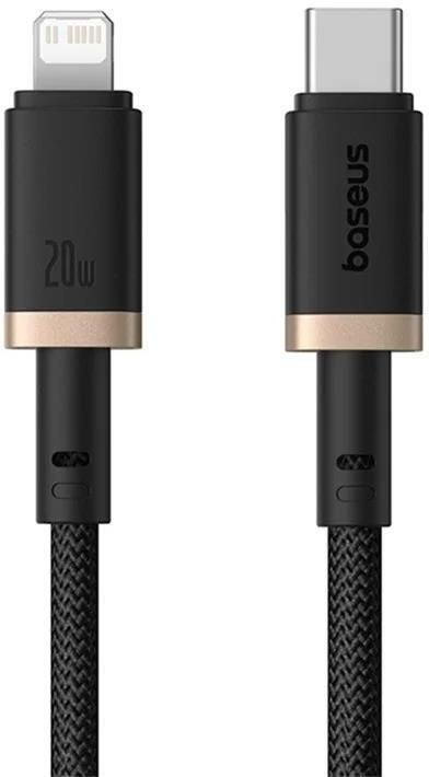 Kabel Baseus Dura USB-C/Lightning 2m 20W černo zlatý
