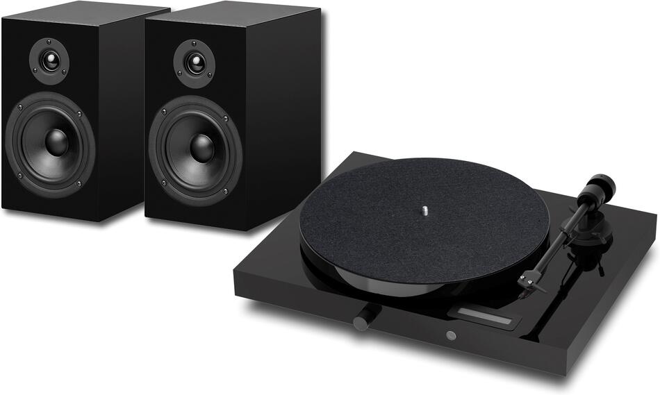 Pro-Ject JukeBox E1 HiFi Set Piano - Kompletní stereofonní audio systém s gramofonem