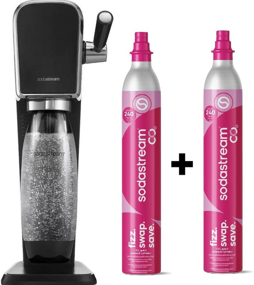 SET Výrobník Art Black + Bombička CQC SodaStream