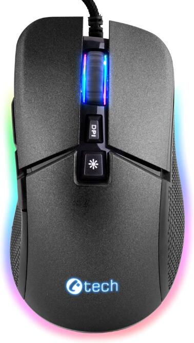 C-Tech Dawn/Herní/Optická/Pro praváky/6 400 DPI/Drátová USB/Černá (GM-24L)