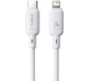 Kabel Baseus Silky USB-C/Lightning 1m 20W bílý