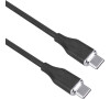 USB-C 3.1 kabel Solight, USB-C konektor - USB-C konektor, silikon, 0,5m, černá