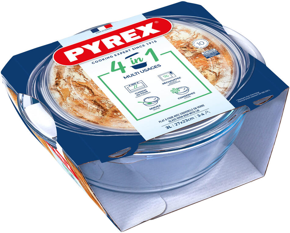 Skleněná zapékací mísa Pyrex s víkem 27x23cm/2,3l