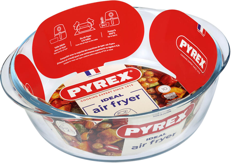 Skleněná mísa do horkovzdušné trouby Pyrex 26cm/2,3l., borosilikát