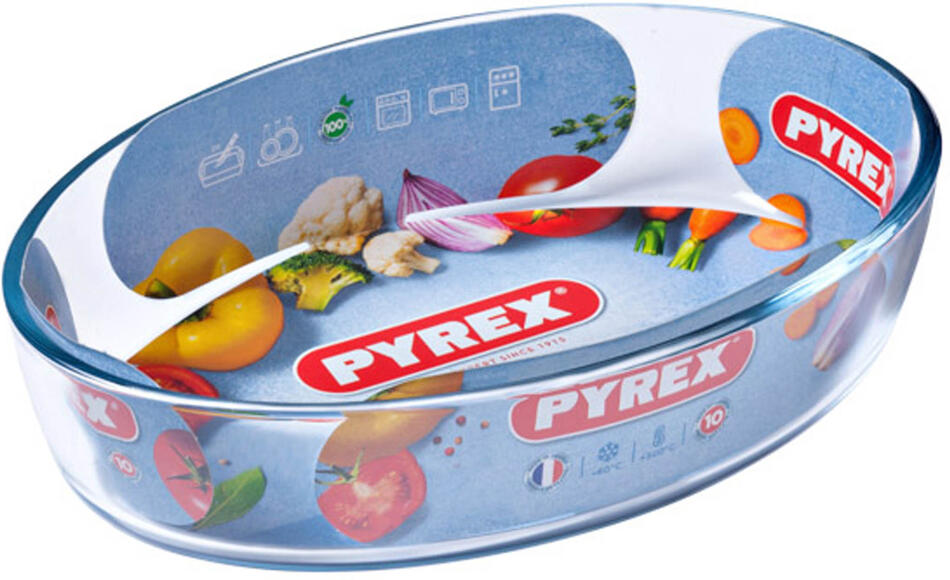 Skleněný pekáč Pyrex 26x18cm/1,6l., borosilikát