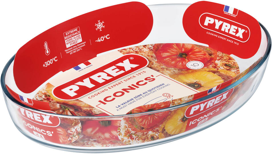 Skleněný pekáč Pyrex 40x27cm/4,2l., borosilikát