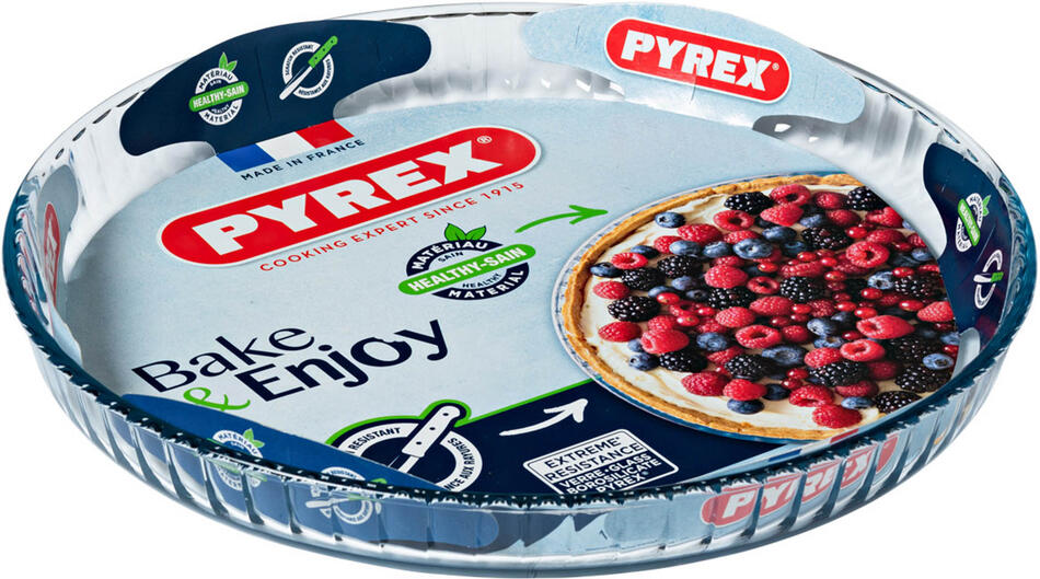Skleněná zapékací forma na koláč Pyrex 31cm, borosilikát