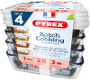 Sada skleněných dóz Pyrex 4 ks 4×1,5 l