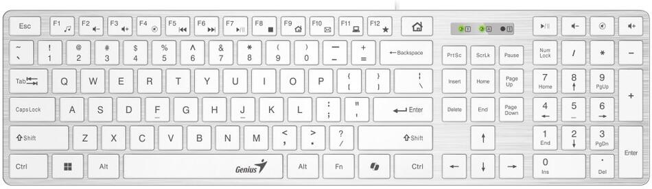 GENIUS Slimstar 126/ Drátová/ Copilot/ USB/ bílá/ CZ+SK layout (31310017427)