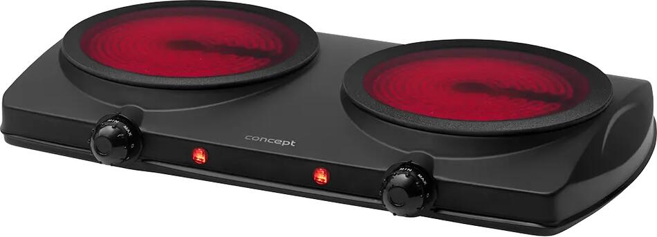 Elektrický dvouplotýnkový vařič Concept VE3060 2500 W, černý