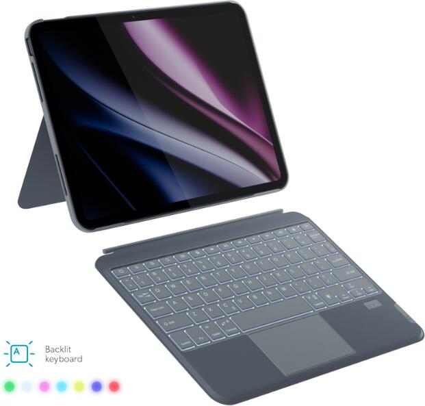 Epico Backlit Keyboard Case iPad Pro 11" (M4-M5) - CZ/šedá