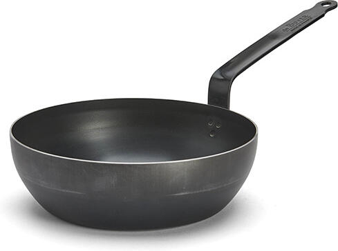 Pánev de Buyer, 5214.24, BLUE CARBON, hluboká, modrá ocel, průměr 24 cm, výška 7,7 cm