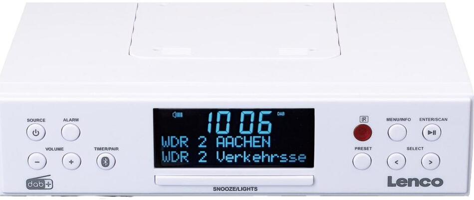 Rádio Lenco KCR 190 White